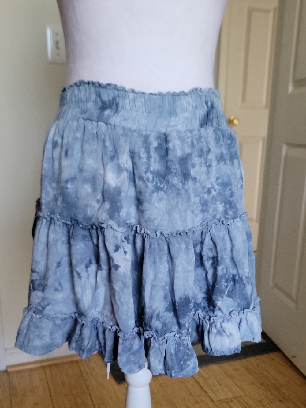 Newbury Kustom Blue Tie-Dye Circle Skirt